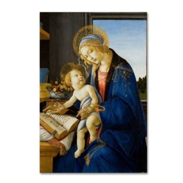 Trademark Fine Art Botticelli 'The Virgin And Child' Canvas Art, 16x24 AA00157-C1624GG